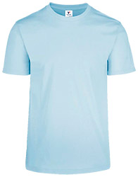 playera para caballero azul claro