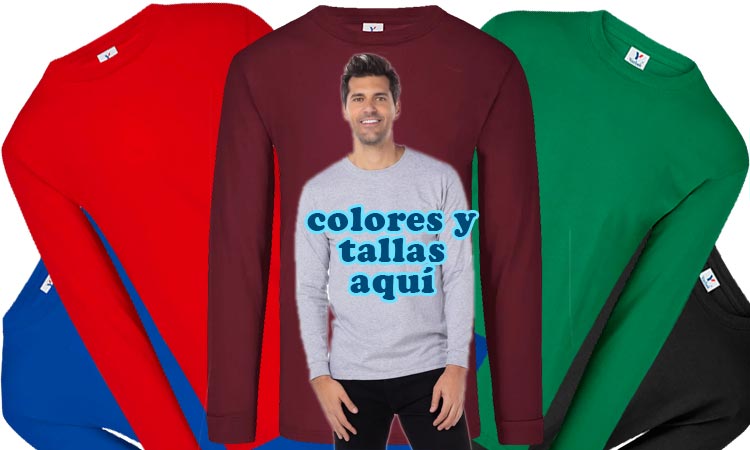 playeras de manga larga para caballero