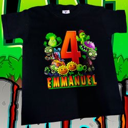plantas vs zombies playera para fiesta
