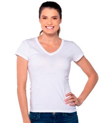 Playera Cuello V Para Mujer