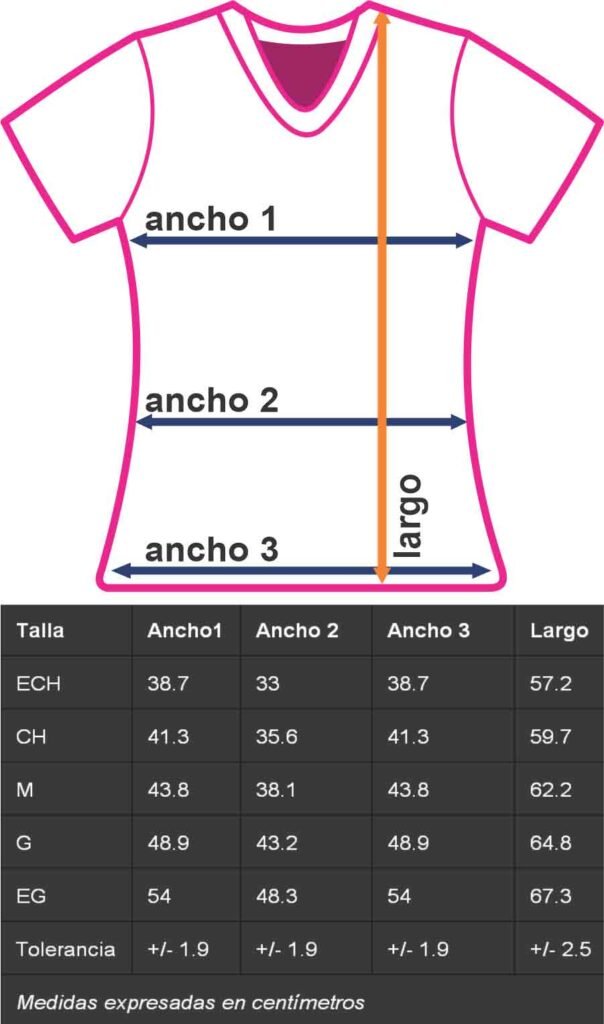 tallas y medidas cuello V