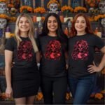 playeras para dama con catrinas dia de muertos