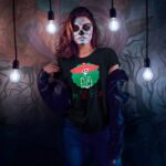 playeras con tema de dia de muertos y halloween