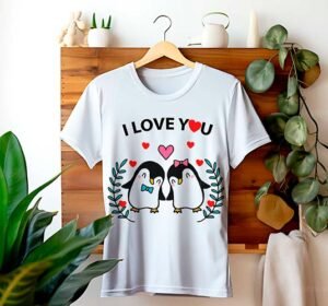 Playeras con DTF para el dia de la amistad y del amor