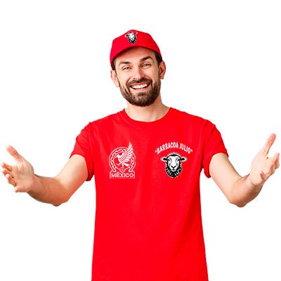 playera para local de barbacoa frente