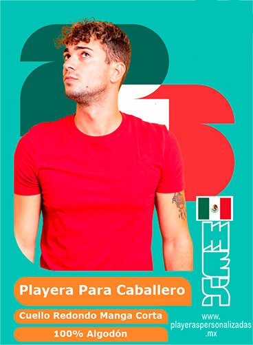 playeras para caballero cuello redondo manga corta