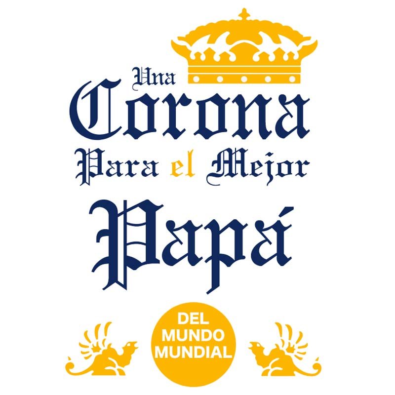 Playera Corona para el Mejor Papá con diseño elegante para Día del Padre.
