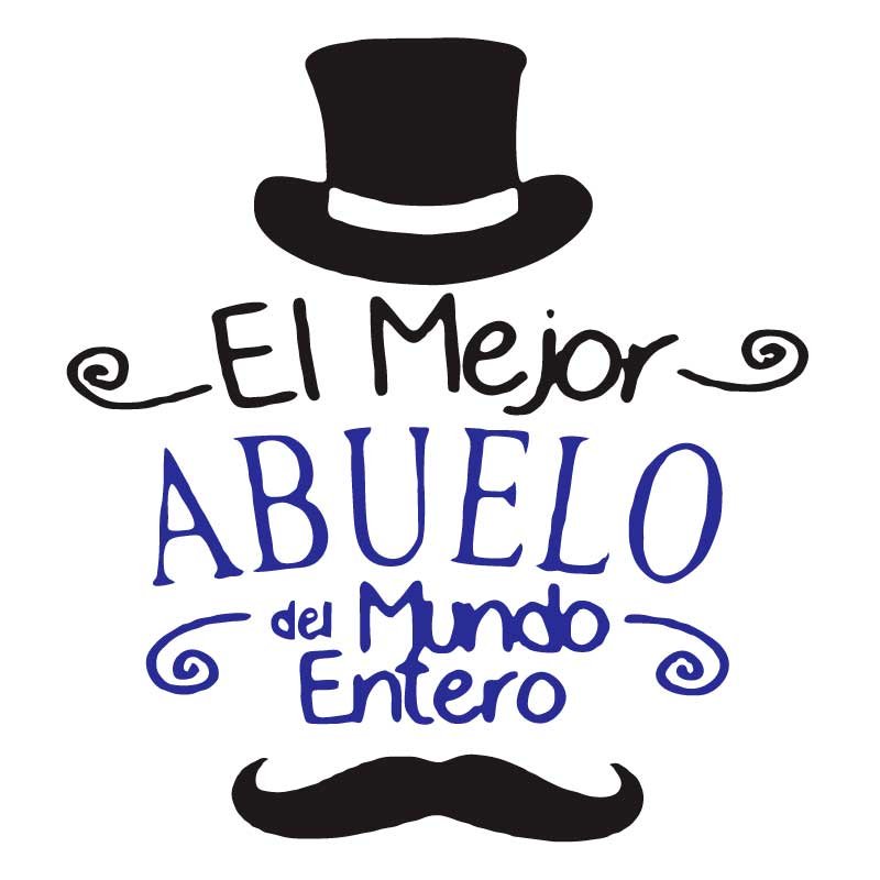 Diseño para playera El Mejor Abuelo del Mundo Entero ideal para regalo del Día del Padre y abuelos