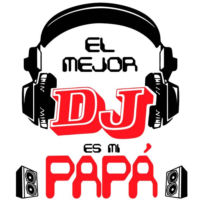 Playera El Mejor DJ es mi Papá con audífonos y diseño musical para Día del Padre.