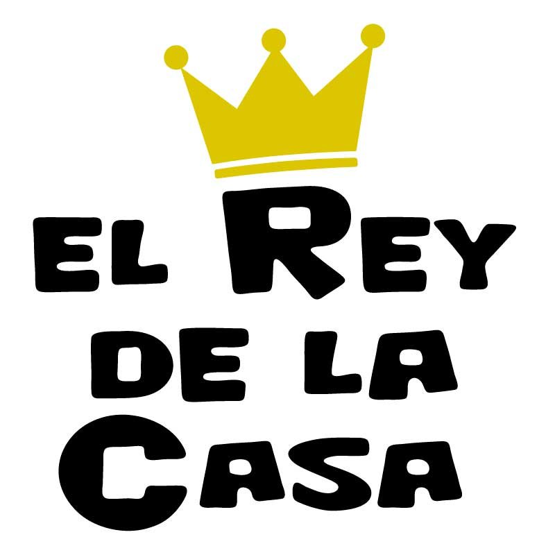 Diseño para playera personalizada del Día del Padre con corona y frase el rey de la casa