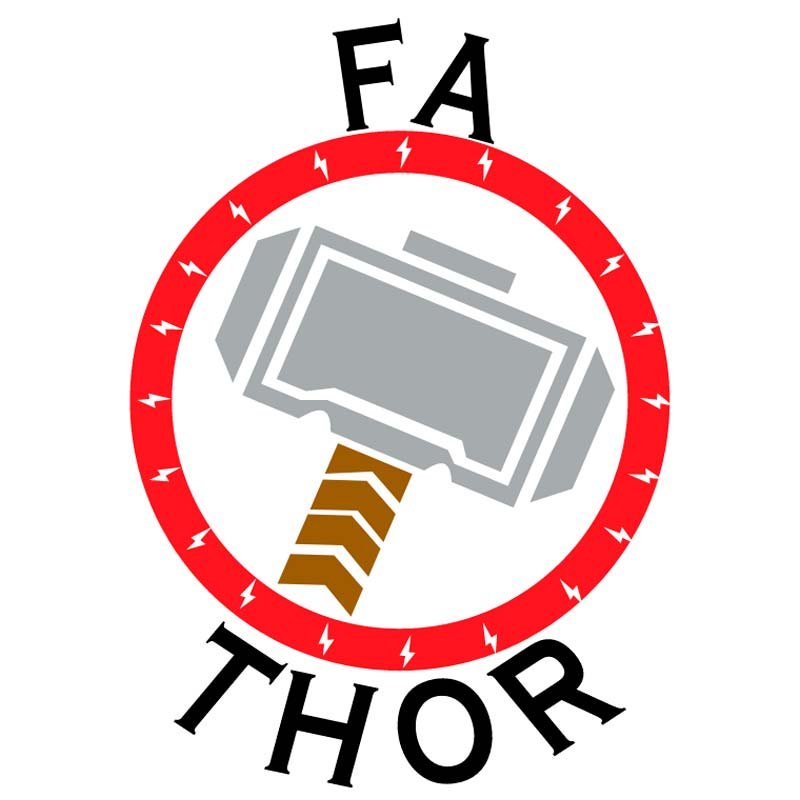 Playera FA THOR para Día del Padre con diseño divertido inspirado en superhéroes.