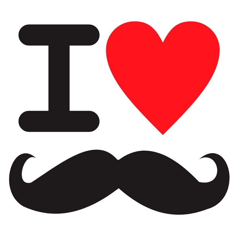 Diseño de playera personalizada I Love Papá con bigote para regalo del Día del Padre