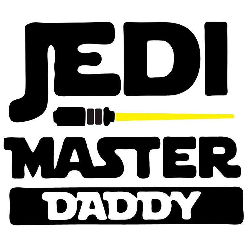 Diseño geek para playera personalizada del Día del Padre estilo Jedi Master Daddy