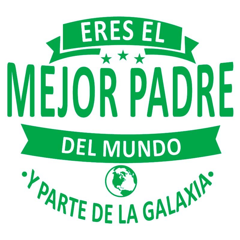 Diseño divertido para playera personalizada del Día del Padre con frase el mejor padre del mundo y parte de la galaxia