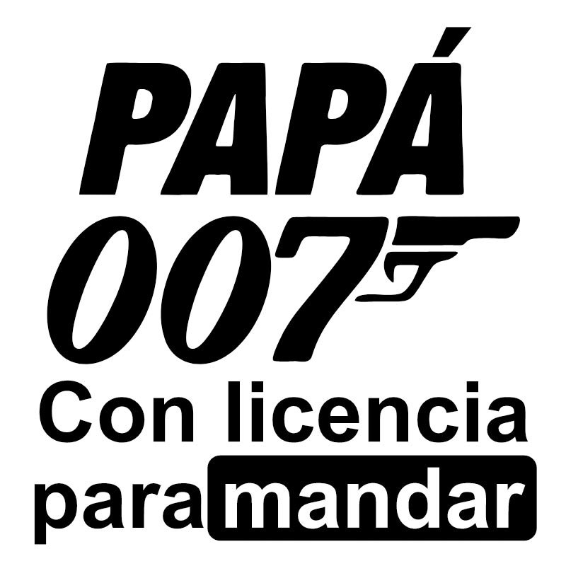 Diseño divertido para playera personalizada de Día del Padre estilo agente secreto Papá 007