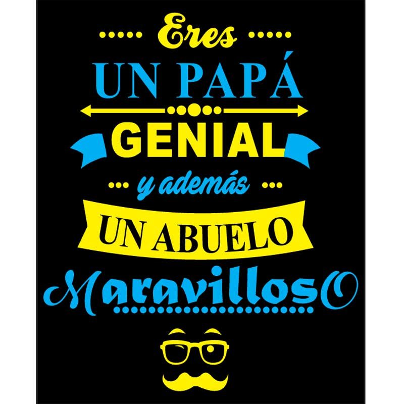 Diseño para playera de papá genial y abuelo maravilloso ideal para regalo familiar del Día del Padre