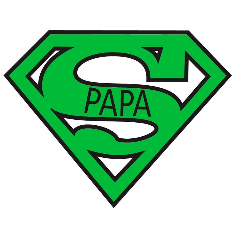 Diseño de playera para papá estilo superhéroe color verde ideal para regalo del Día del Padre