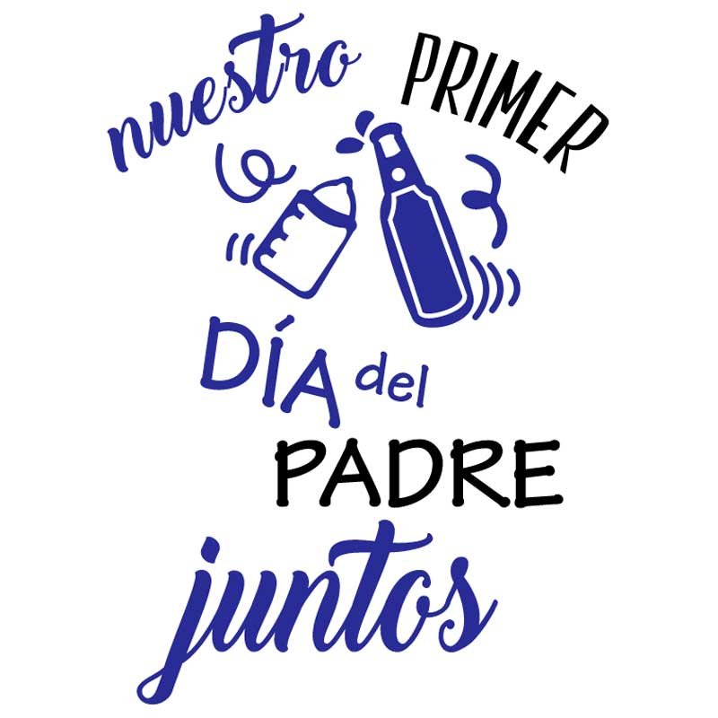 Diseño de playera para primer Día del Padre juntos ideal para papás primerizos