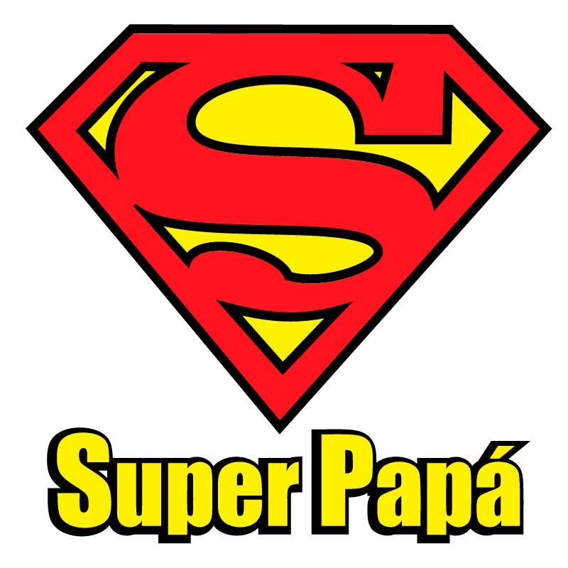 Diseño tipo superhéroe para playera personalizada del Día del Padre con frase Super Papá