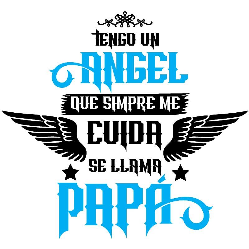 Playera Tengo un Ángel que Siempre me Cuida se Llama Papá para Día del Padre.