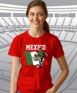 Playera de México para el Mundial 2026 personalizada con diseño futbolero. Descubre la colección especial del Mundial 2026 en Playeras Personalizadas MX.