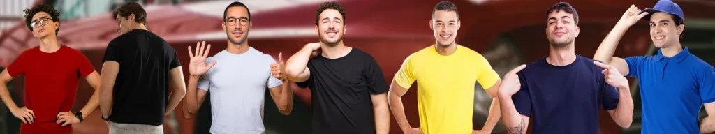Playeras para caballero en diferentes modelos, diferentes tallas y colores