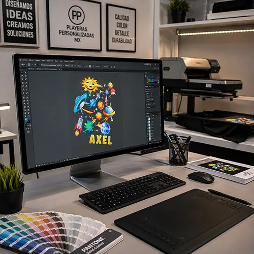 Preparación de diseño para impresión DTF en playeras personalizadas